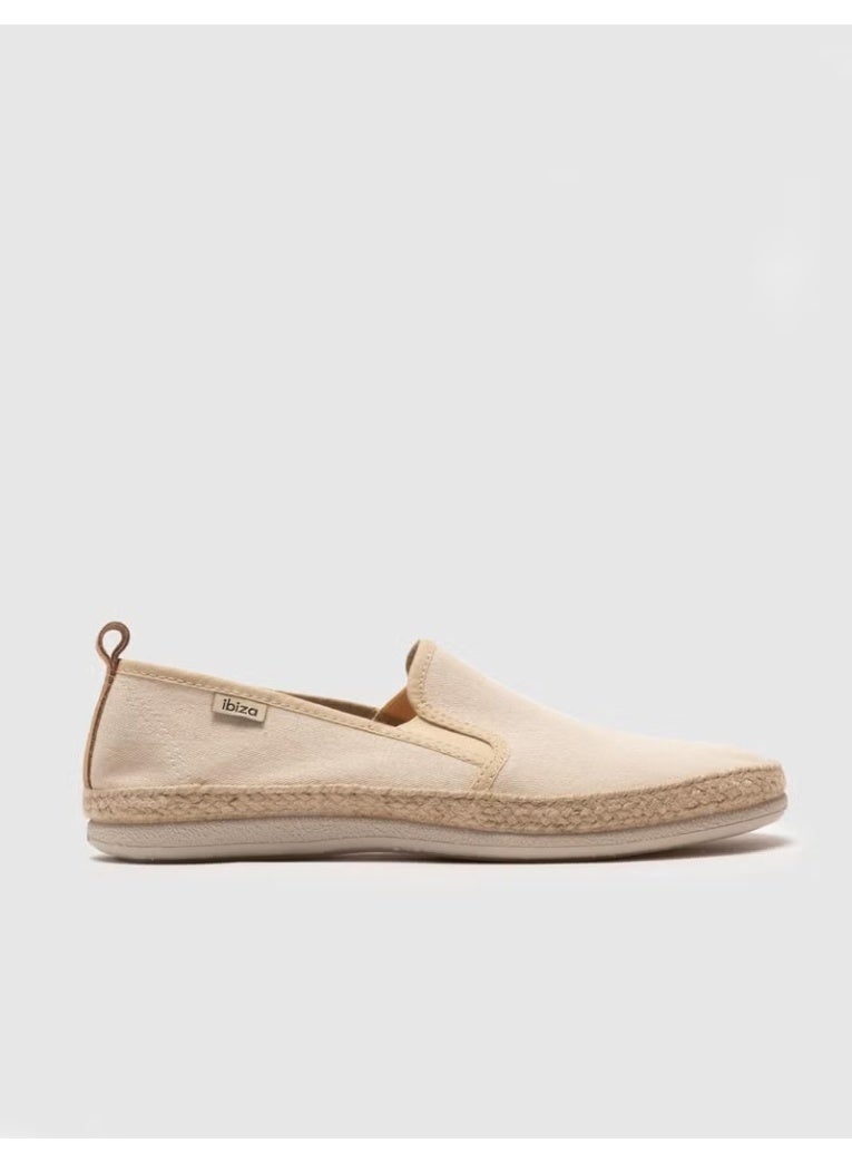 Cabani Men's Straw Detail Casual Shoes - Beige - Image 1